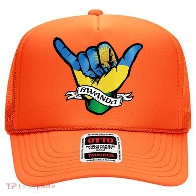 Rwanda Flag Shaka Hand Symbol Hat