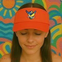 Rwanda Flag Shaka Hand Symbol Visor thumb 2