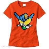 Rwanda Flag Shaka Hand Symbol Women's T-Shirt thumb 0