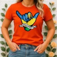 Rwanda Flag Shaka Hand Symbol Women's T-Shirt thumb 2