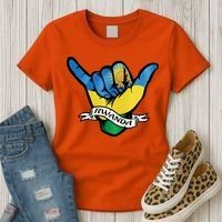 Rwanda Flag Shaka Hand Symbol Women's T-Shirt thumb 3