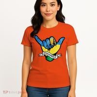 Rwanda Flag Shaka Hand Symbol Women's T-Shirt thumb 4