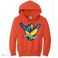 Rwanda Flag Shaka Hand Symbol Kids Hoodie thumb 0