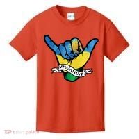 Rwanda Flag Shaka Hand Symbol Kids T-Shirt thumb 0