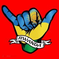 Rwanda Flag Shaka Hand Symbol Santa Hat thumb 1