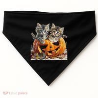 Retro Floral Spooky Season USA-Made Doggie Bandana thumb 0