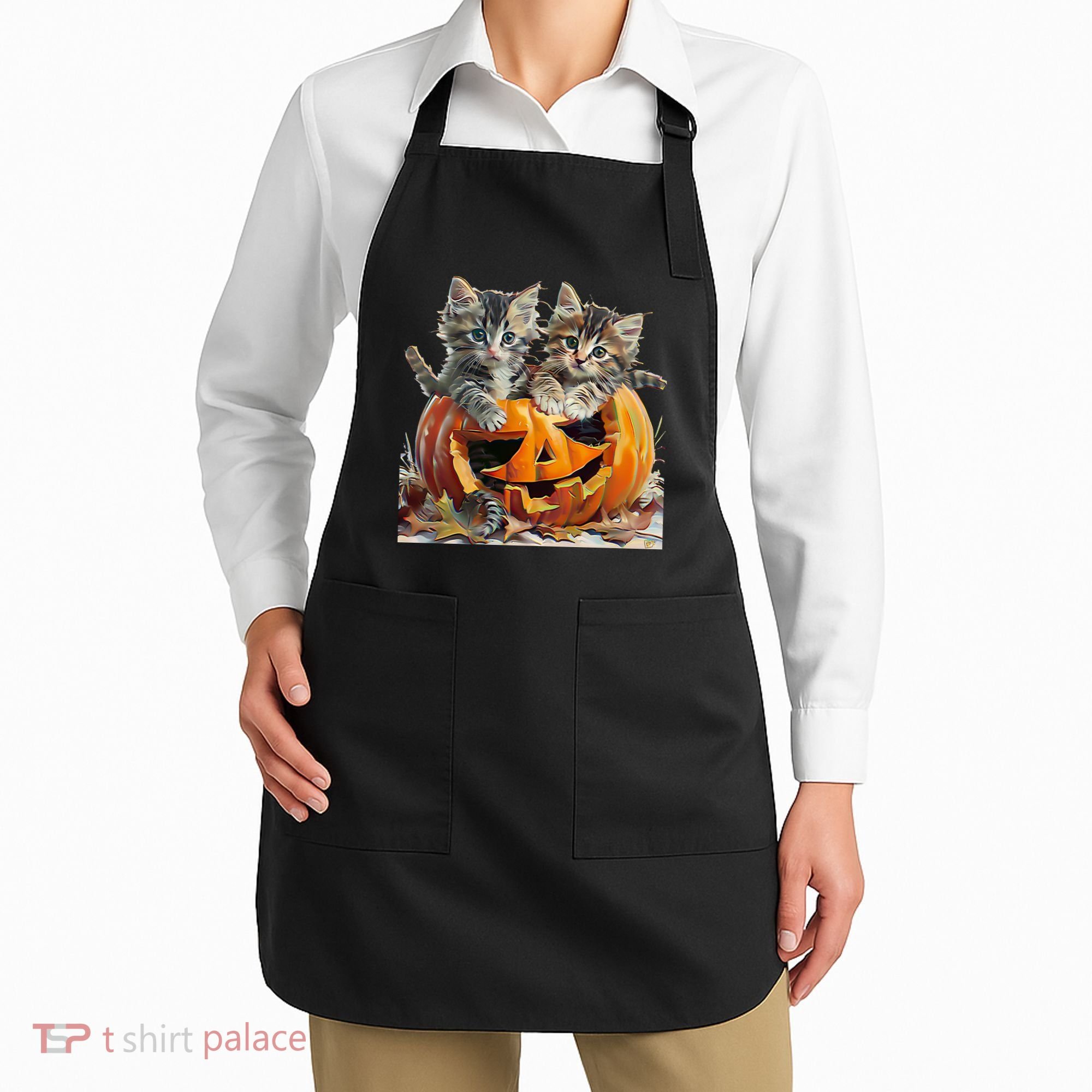 Retro Floral Spooky Season Apron