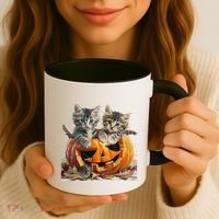 Retro Floral Spooky Season Coffee Mug thumb 3