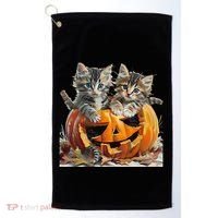 Retro Floral Spooky Season Golf Towel thumb 0