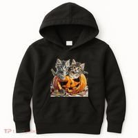 Retro Floral Spooky Season Kids Hoodie thumb 0