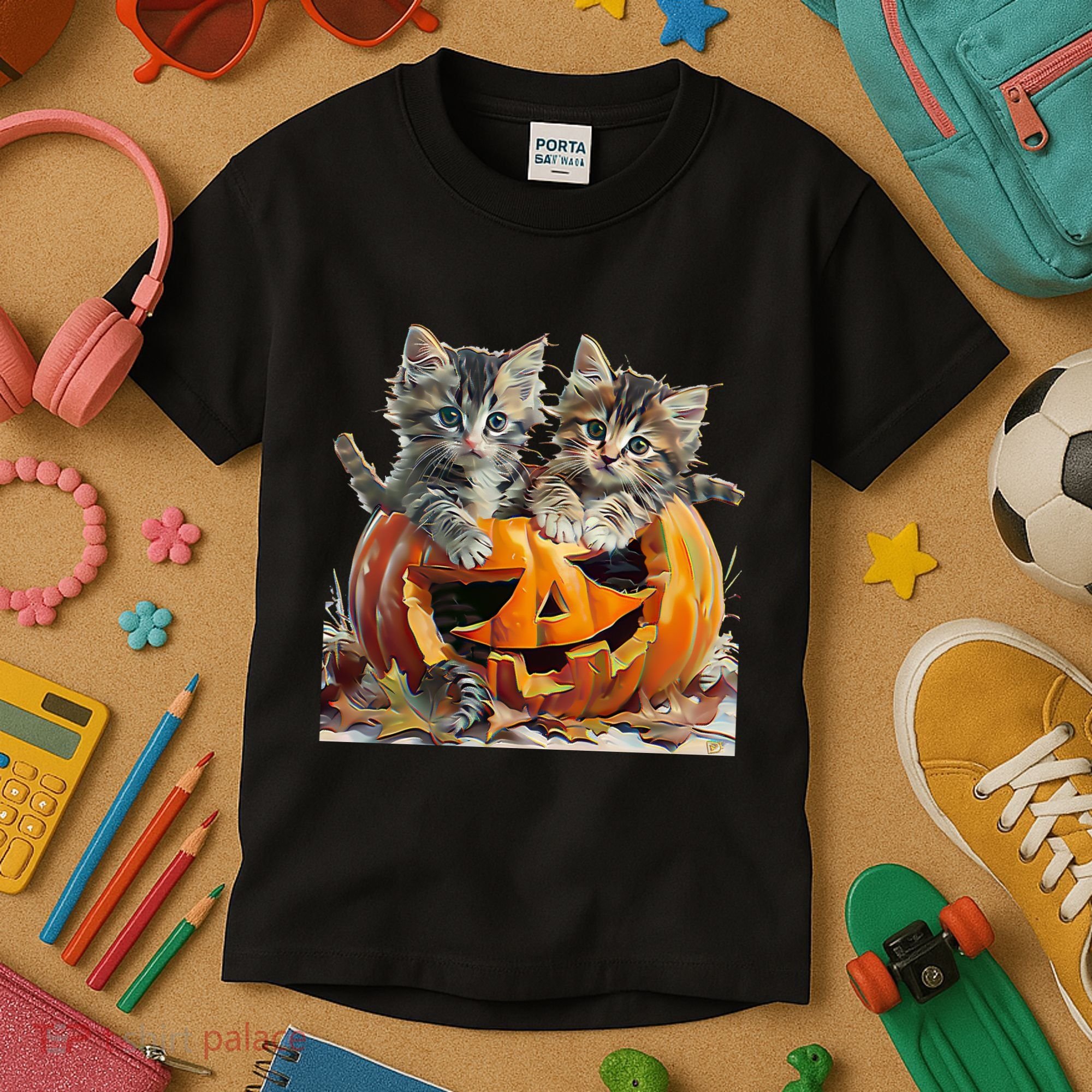 Retro Floral Spooky Season Kids T-Shirt