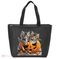 Retro Floral Spooky Season Tote Bag thumb 0