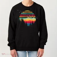 Retro Forest Sunset Nature Valley Women's Sweatshirt thumb 0