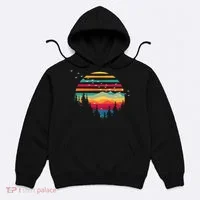 Retro Forest Sunset Nature Valley Hoodie thumb 0