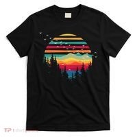 Retro Forest Sunset Nature Valley T-Shirt thumb 0