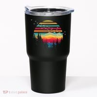 Retro Forest Sunset Nature Valley Tumbler thumb 0