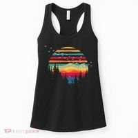 Retro Forest Sunset Nature Valley Women's Tank Top thumb 0
