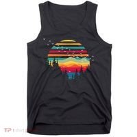 Retro Forest Sunset Nature Valley Tank Top thumb 0