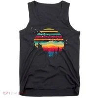 Retro Forest Sunset Nature Valley Tank Top thumb 0