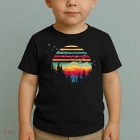 Retro Forest Sunset Nature Valley Toddler T-Shirt thumb 2