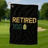 Retired First Sergeant (1SG) Golf Towel thumb 1