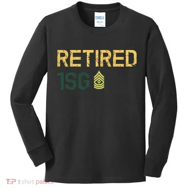 Retired First Sergeant (1SG) Kids Long Sleeve Shirt