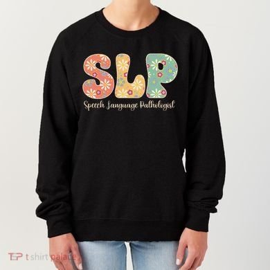 Retro Floral Slp Speech Language Pathologist Speech Therapy Women's Sweatshirt