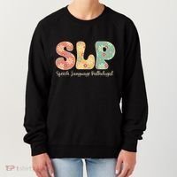 Retro Floral Slp Speech Language Pathologist Speech Therapy Women's Sweatshirt thumb 0