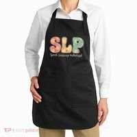 Retro Floral Slp Speech Language Pathologist Speech Therapy Apron thumb 2