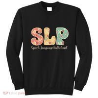 Retro Floral Slp Speech Language Pathologist Speech Therapy Sweatshirt thumb 0