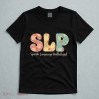 Retro Floral Slp Speech Language Pathologist Speech Therapy T-Shirt thumb 5