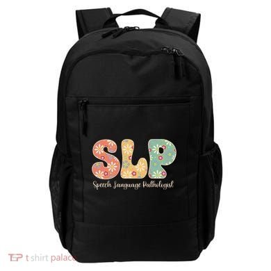 Retro Floral Slp Speech Language Pathologist Speech Therapy Backpack