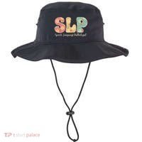 Retro Floral Slp Speech Language Pathologist Speech Therapy Bucket Hat thumb 0