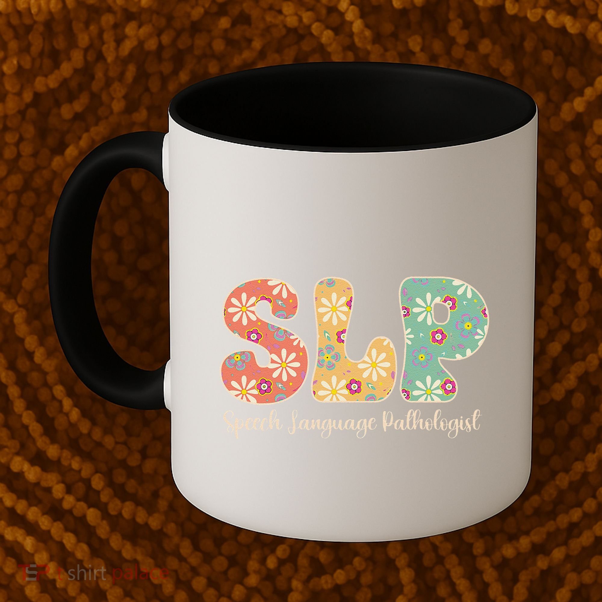 Retro Floral Slp Speech Language Pathologist Speech Therapy Coffee Mug