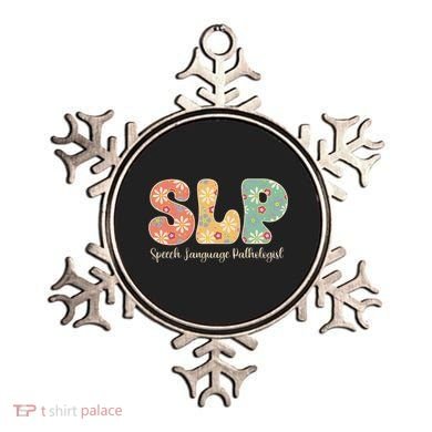 Retro Floral Slp Speech Language Pathologist Speech Therapy Ornament