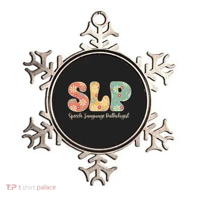Retro Floral Slp Speech Language Pathologist Speech Therapy Ornament