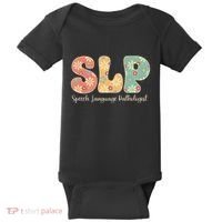 Retro Floral Slp Speech Language Pathologist Speech Therapy Baby Bodysuit thumb 0