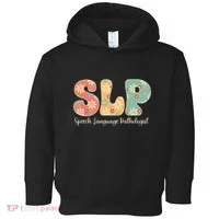 Retro Floral Slp Speech Language Pathologist Speech Therapy Toddler Hoodie thumb 0