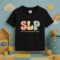 Retro Floral Slp Speech Language Pathologist Speech Therapy Toddler T-Shirt thumb 3