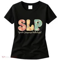 Retro Floral Slp Speech Language Pathologist Speech Therapy Women's T-Shirt thumb 0