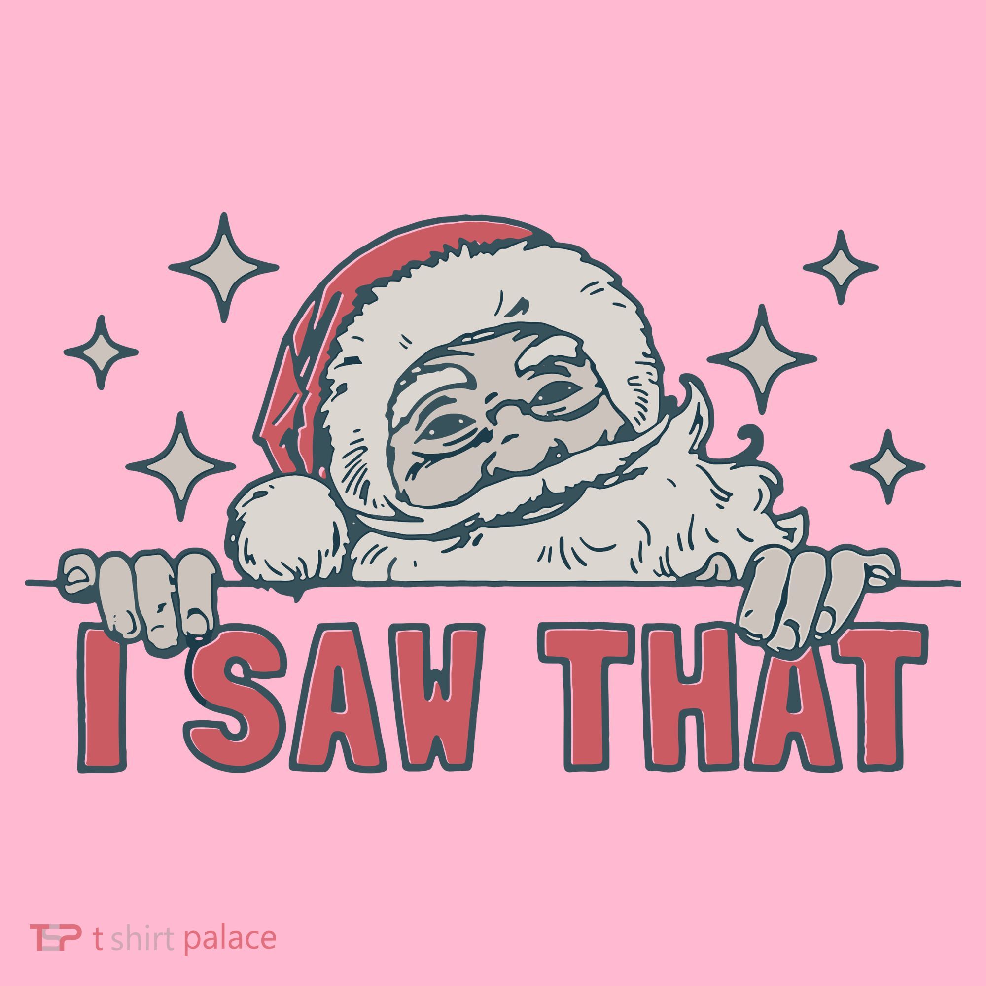 Retro Funny Santa Claus Christmas I Saw That Holiday Xmas Coaster