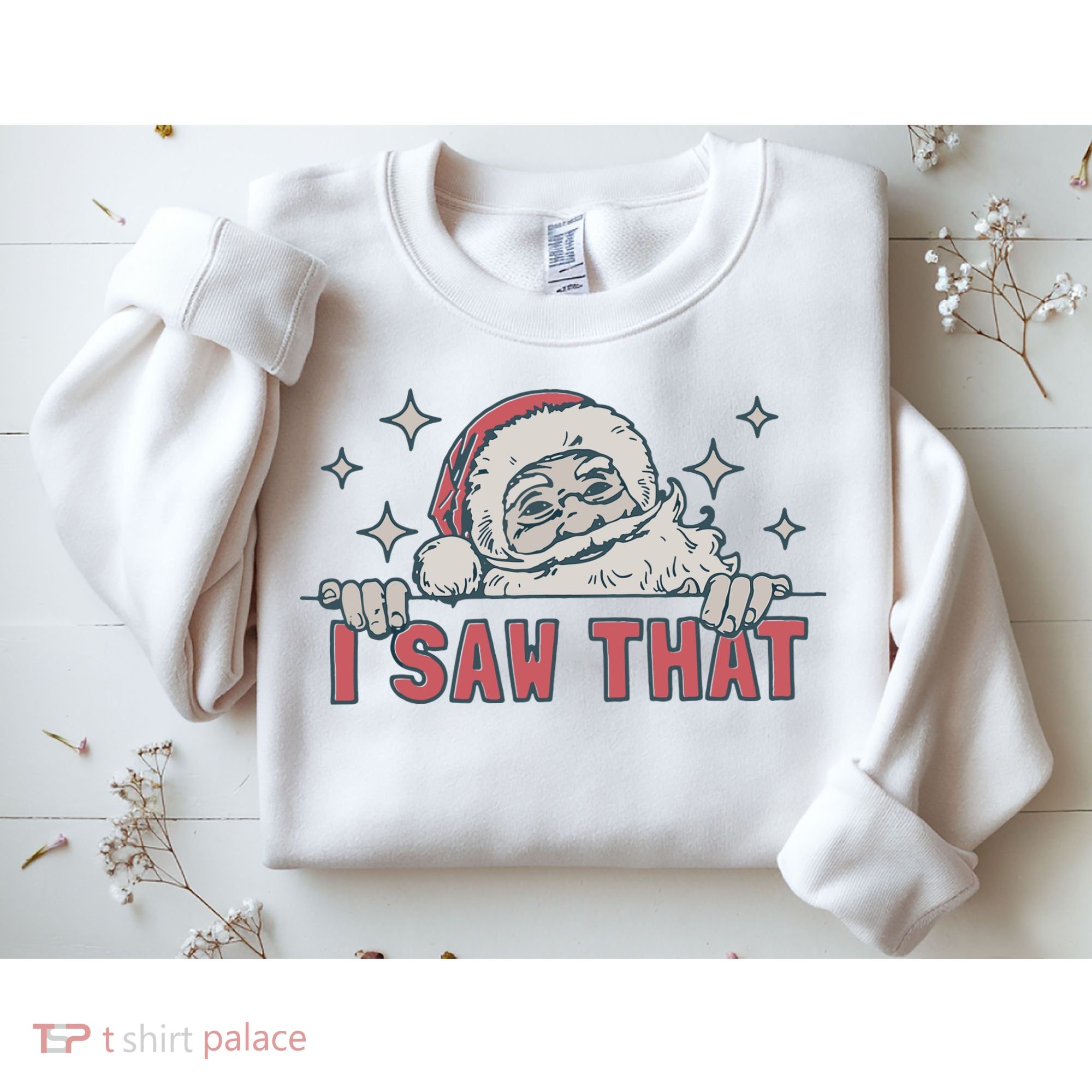 Retro Funny Santa Claus Christmas I Saw That Holiday Xmas Sweatshirt