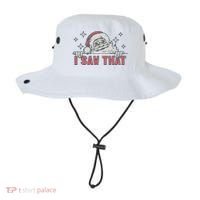 Retro Funny Santa Claus Christmas I Saw That Holiday Xmas Bucket Hat thumb 0