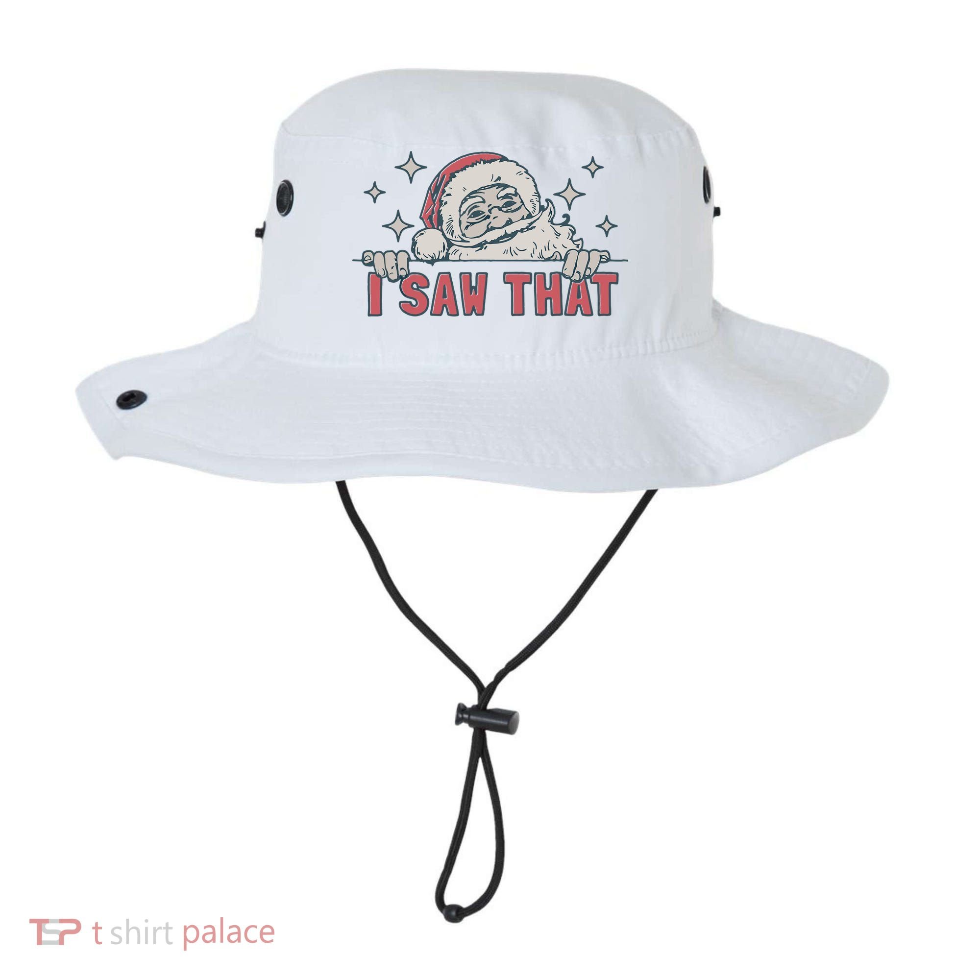 Retro Funny Santa Claus Christmas I Saw That Holiday Xmas Bucket Hat