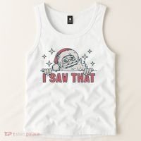 Retro Funny Santa Claus Christmas I Saw That Holiday Xmas Tank Top thumb 2