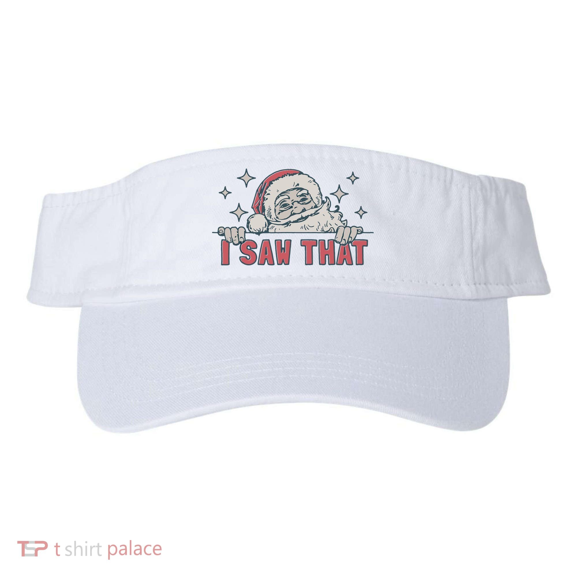 Retro Funny Santa Claus Christmas I Saw That Holiday Xmas Visor