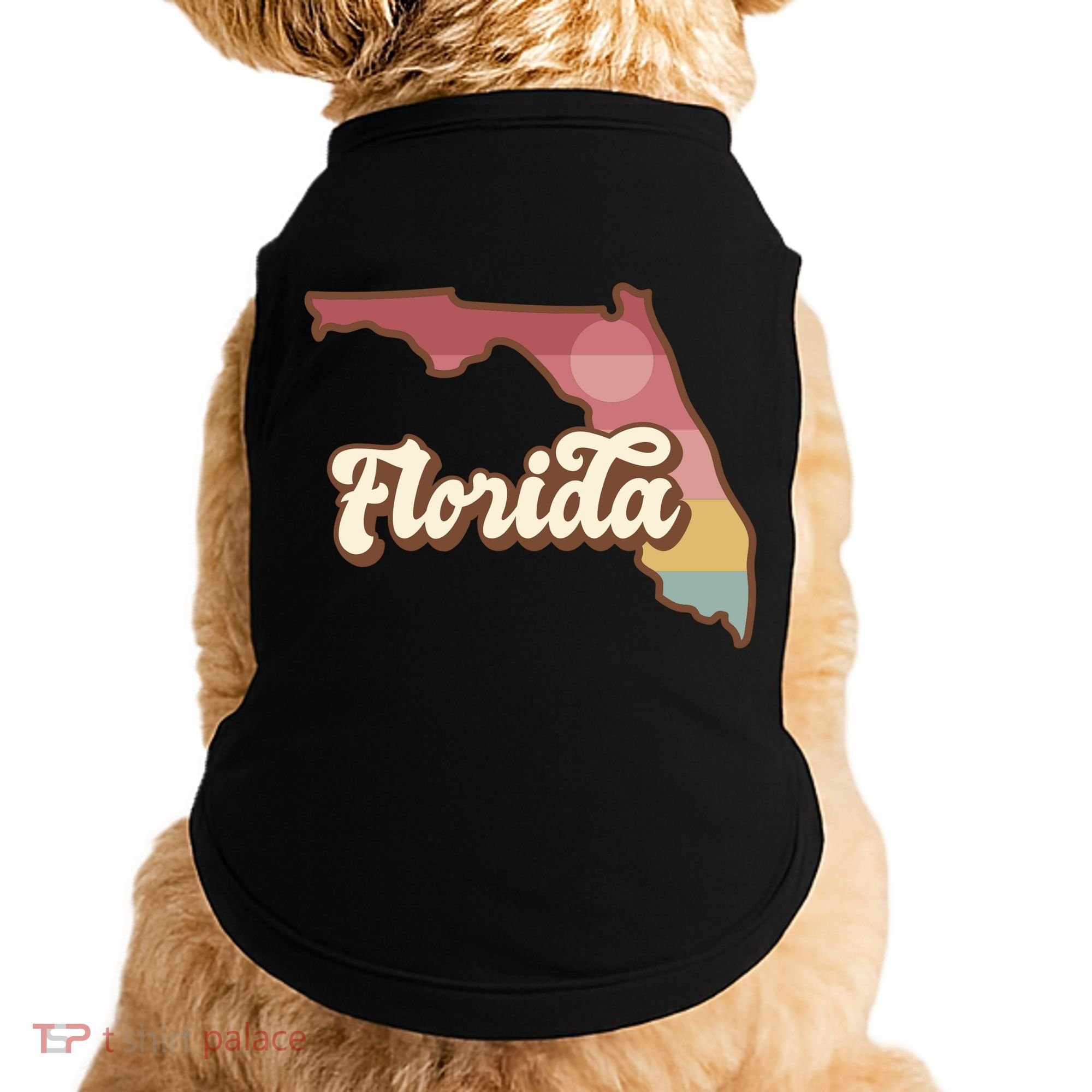 Retro Florida Sunset Doggie Tank