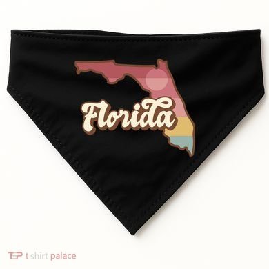 Retro Florida Sunset USA-Made Doggie Bandana