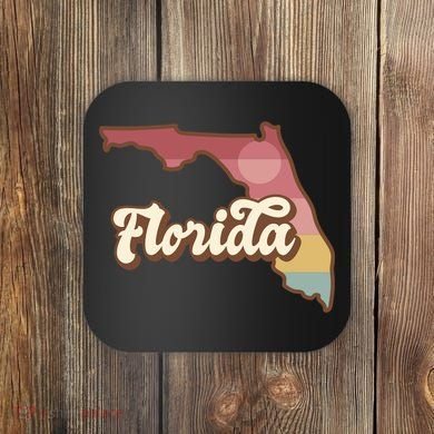 Retro Florida Sunset Coaster
