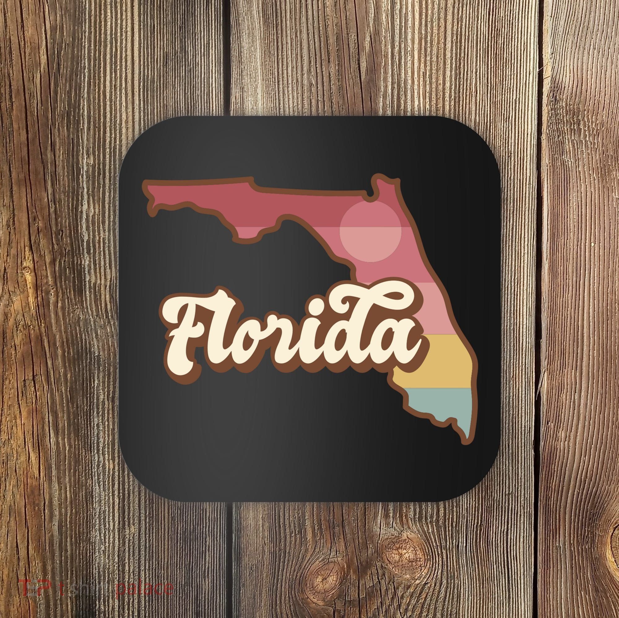 Retro Florida Sunset Coaster